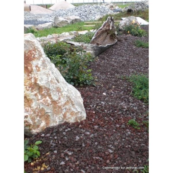 Pouzzolane Rouge 6/12mm - Sac 20L Paillage Minéral Jardin
