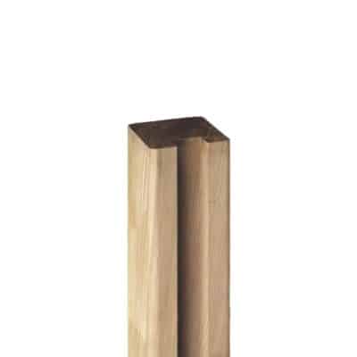 poteau en bois rainuré