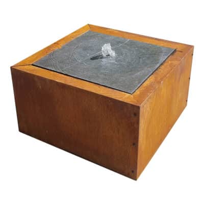 Fontaine table d'eau pierre & corten détourée